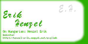 erik henzel business card